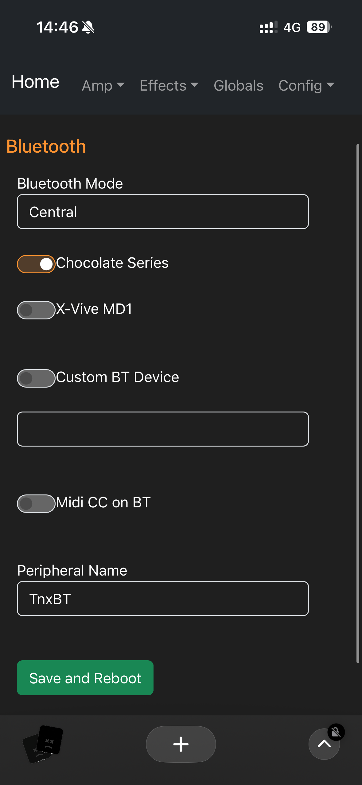 Bluetooth settings page