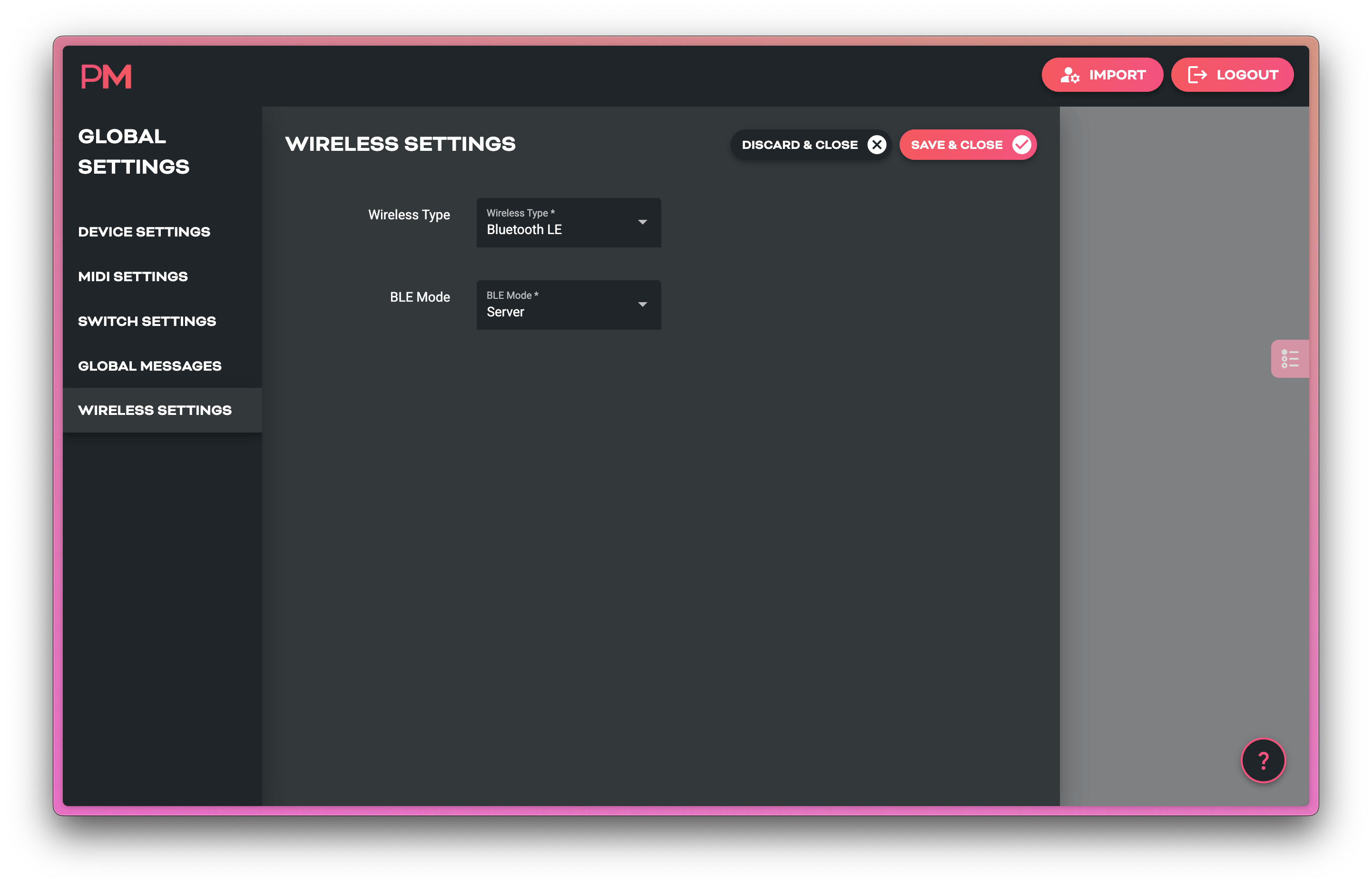Scribble Wireless Settings